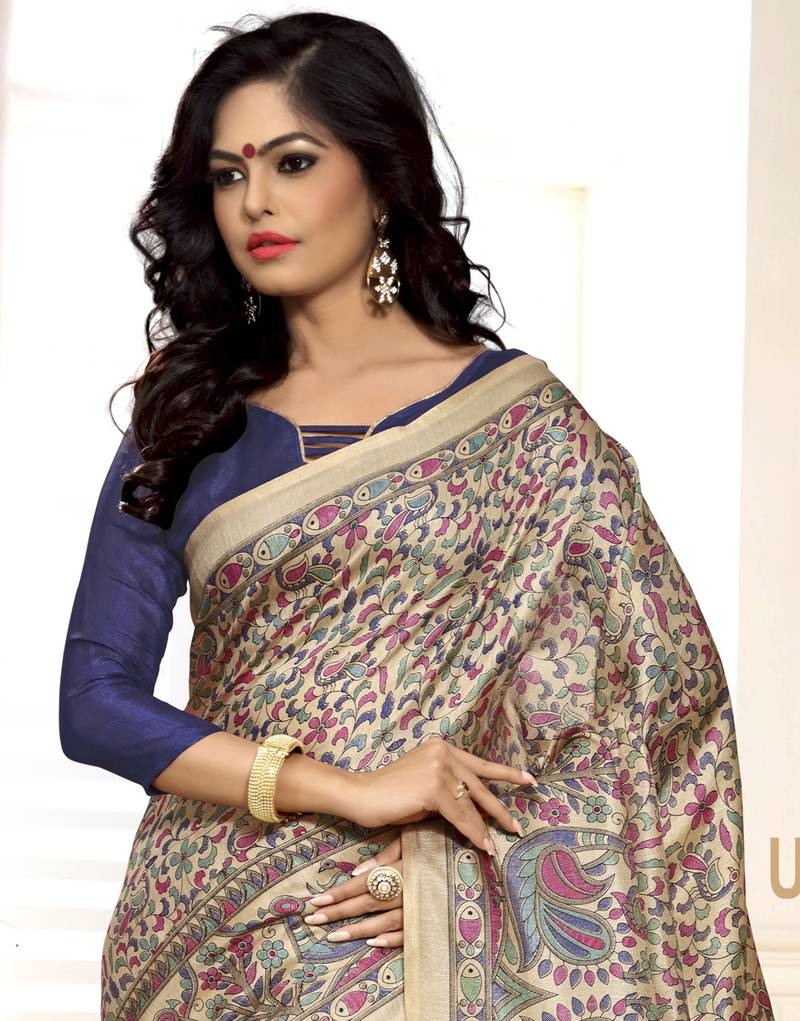 khadi saree with blouse