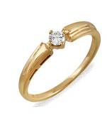 0.15ct diamond yellow gold ring