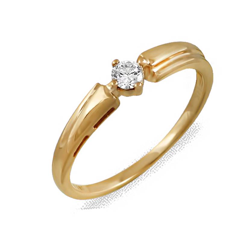 0.15ct diamond yellow gold ring