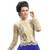 Off white & blue embroidered soft net semi stitched party wear gown