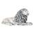 Shaze Silver Sitting Lion Art