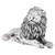 Shaze Silver Sitting Lion Art