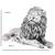 Shaze Silver Sitting Lion Art