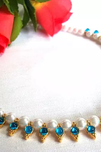 Sky Blue Pearl Necklace