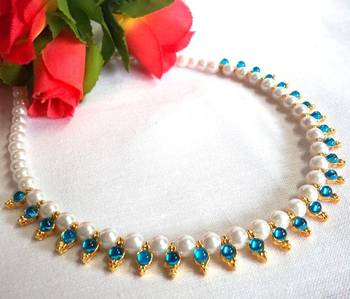 Sky Blue Pearl Necklace 2