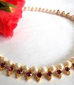 Magenta Pearl Necklace