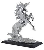 Shaze Silver Rearing Unicorn Figurine
