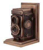 Shaze Cold Cast Bronze Retro Camera Bookend