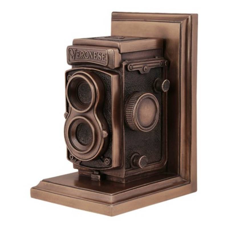Shaze Cold Cast Bronze Retro Camera Bookend