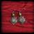 Ethnic Silver earrings - green