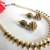 Dark Green Pearl Gota  Necklace Set