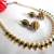 Dark Green Pearl Gota  Necklace Set