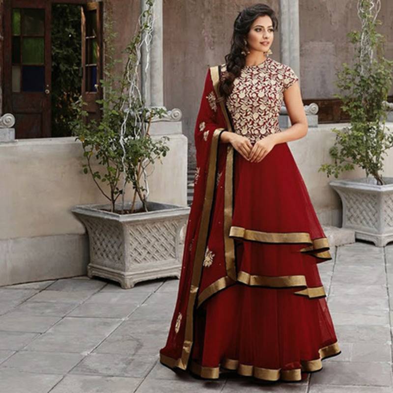 Red Anarkali Suit