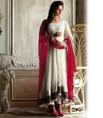 White Anarkali Suit