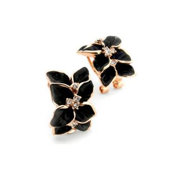 Black cubic zirconia earrings 1