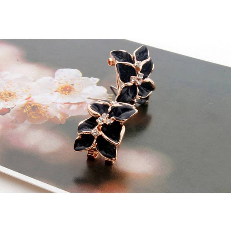 Black cubic zirconia earrings