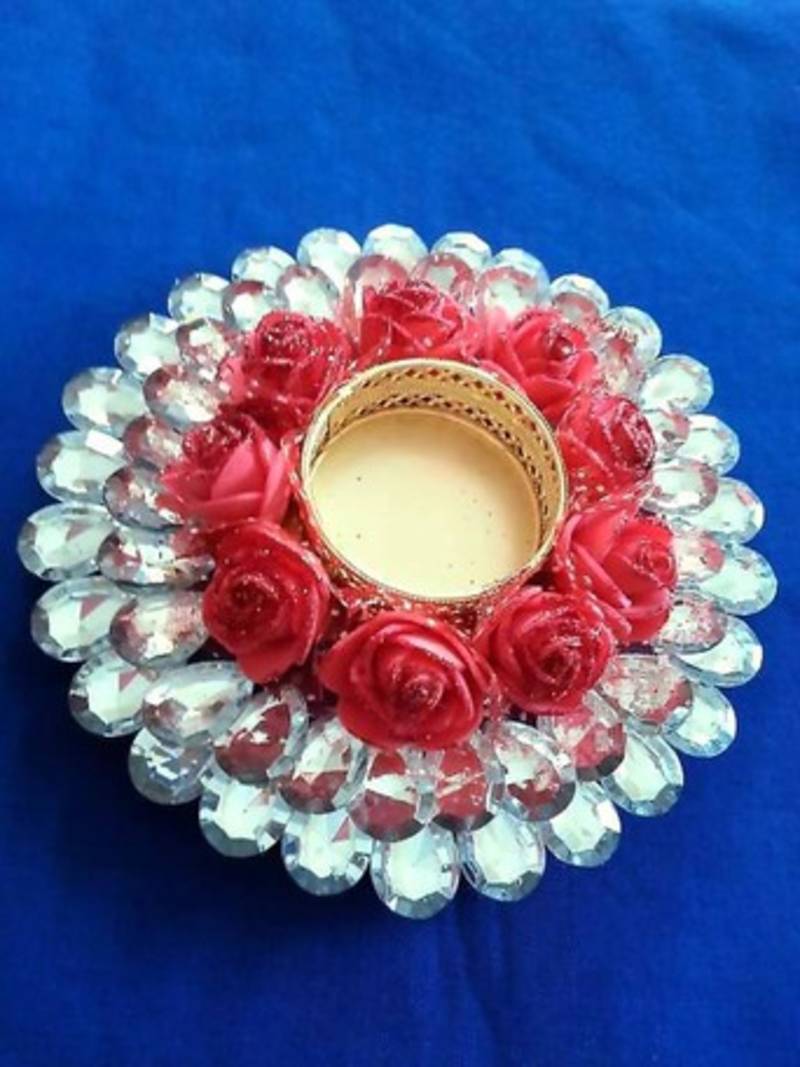 Red & Creastal Diyas