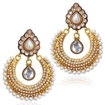 Dazzling colourful pearl sparkling earring,ethnic India bollywood jewelry ab2w 1