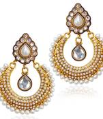Dazzling colourful pearl sparkling earring,ethnic India bollywood jewelry ab2w