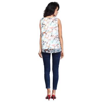 Multicolor brasso georgette short-kurtis 2