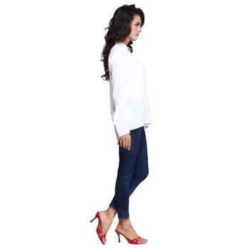 White plain georgette short-kurtis 3