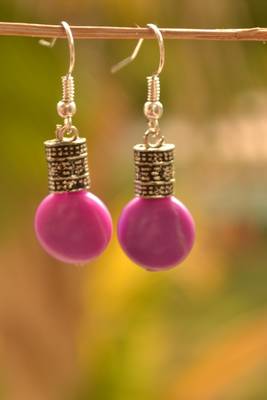 Purple metallic danglers drops 1