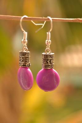 Purple metallic danglers drops 3