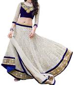 white embrodered brasso lehenga with dupatta
