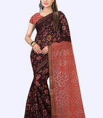 multicolor printed faux jacquard saree with blouse