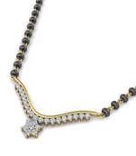 White cubic zirconia mangalsutra