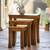 Carissa Solid Wood Nest of Tables Set of 3 Nesting Bedside Tables - Indian Sheesham Wood Furniture
