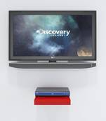 Ares Set Top Box TV/DVD Player Shelf (10IN)- Red