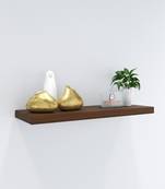 MDF Single Floating Wall Shelf (24IN) - Rich Walnut