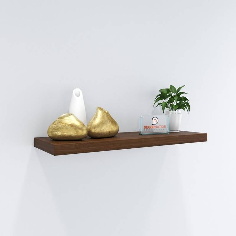 MDF Single Floating Wall Shelf (24IN) - Rich Walnut
