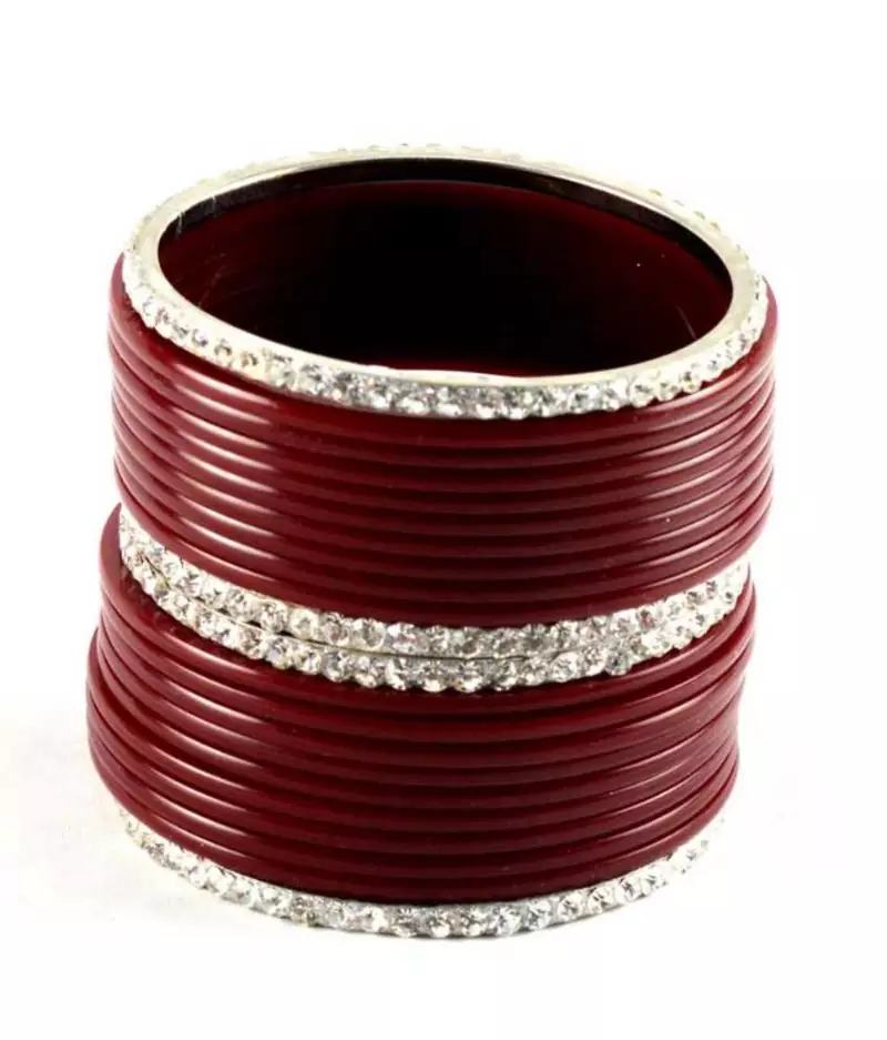 Trendy Bangles Set Colour Maroon