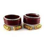 Antiqe Bangles Set Colour Maroon