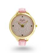 Unique Woman Quartz Analog Style Wrist PINK Colour Watch fashion ladies  Casual Wear watch arrival