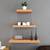 MDF Floating Wall Shelves Set of 3 Racks Shelves (24X7IN 18X7IN 12X7IN) - Bavarian Beech