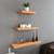 MDF Floating Wall Shelves Set of 3 Racks Shelves (24X7IN 18X7IN 12X7IN) - Bavarian Beech