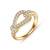 Gold cubic zirconia rings
