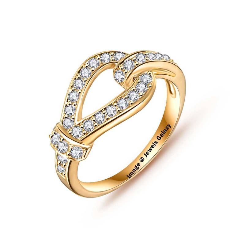 Gold cubic zirconia rings