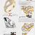 Gold cubic zirconia rings