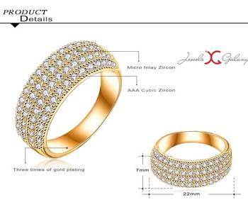 Gold cubic zirconia rings 4