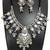 Oxidized Metal Jewellery Set White Beads Pendant