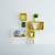 Wall Shelf Set of Six Cube Rectangle Designer Wall Rack Shelves - Yellow & White