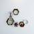 Wall Shelf Rack Set Of 6 Hexagon Shape Storage Wall Shelves For Home - White & Brown