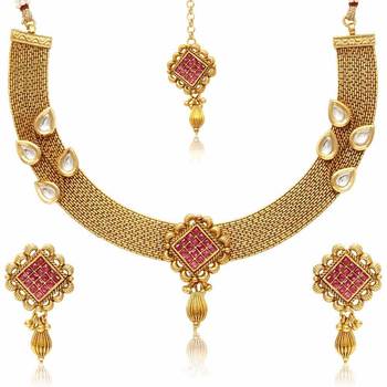 Pink pearl jewellery-combo 1