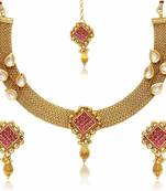 Pink pearl jewellery-combo