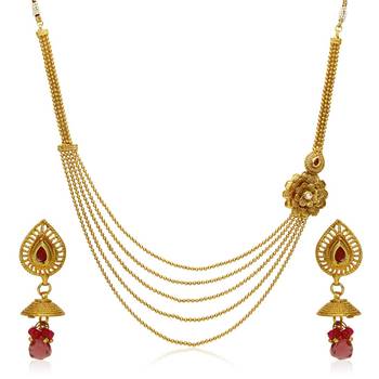 Red pearl necklace-sets 1
