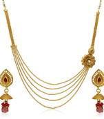 Red pearl necklace-sets